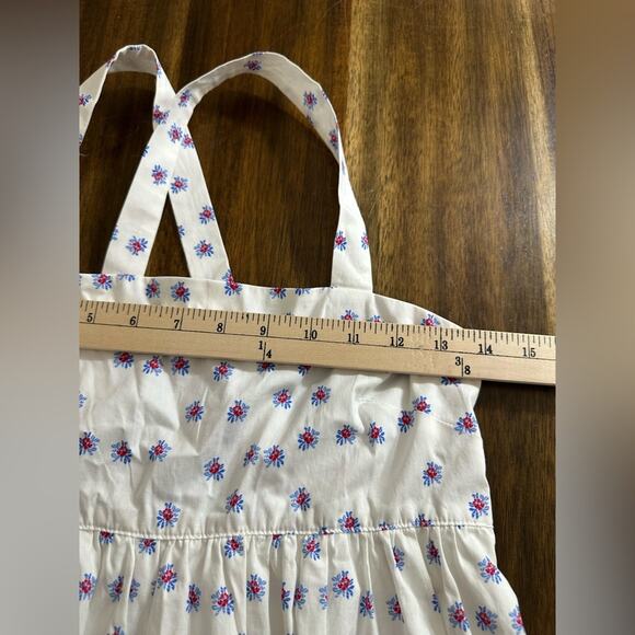 Tuckernuck Floral Midi Dress w/ Pockets, Size S, White Blue Red - Picture 8 of 9